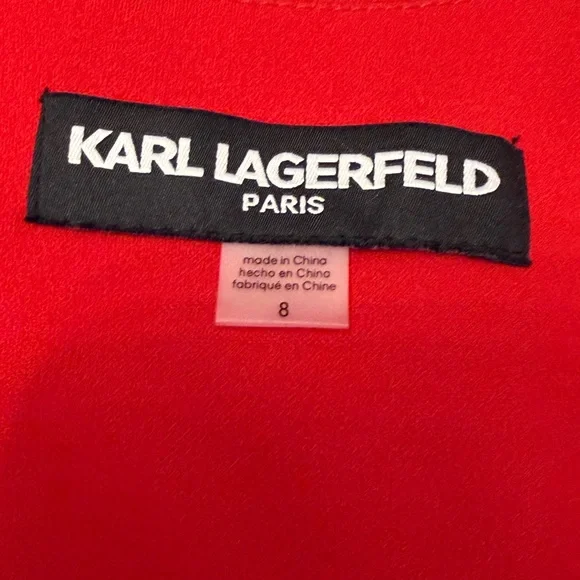 Karl Lagerfeld Paris Ruffled A-Line Dress Size 8 - Picture 7 of 8